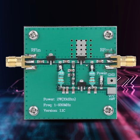 HF-Breitband-Leistungsverstärkermodul, elektrisches Zubehör, Standard-SMA-Buchse, 1–930 MHz, 2,0 W (1/5)