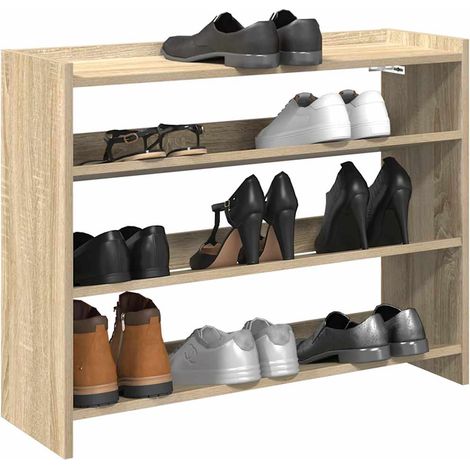Schuhregal Sonoma-Eiche 80x25x62 cm Holzwerkstoff