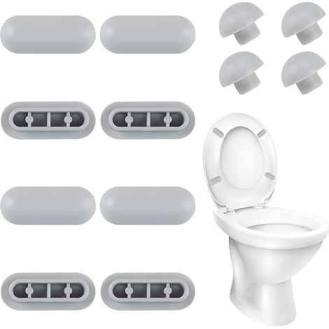 Lntyq Toiletten-Beschichtungskautschuk, Toilettenlünette, Kautschuk-Tampon für Toilettendeckel und Toilettendeckel (100) (1/5)