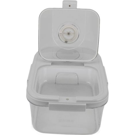 Boîte de rangement hermétique pour riz, distributeur de riz, bac de stockage pour céréales, petit seau distributeur de céréales, capacité 5 kg, blanc (1/5)