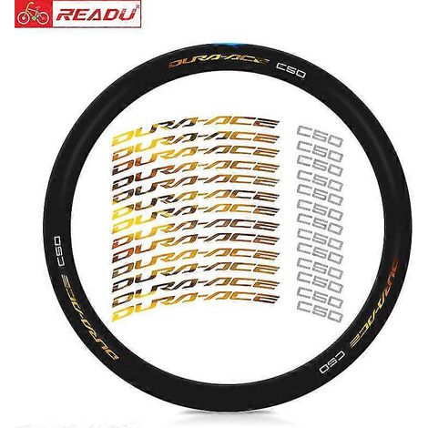 Autocollants pour jantes de vélo de route R9270-da C50, autocollants personnalisés pour roues de vélo, résistants au soleil et à l'eau. (1/4)