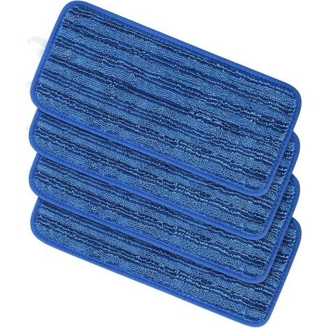 Paquete de 4 paños de repuesto reutilizables para Swiffer Wet Jet, paño de repuesto para Swiffer Wet Jet Spray Mop, trapeadores de microfibra lavables, limpieza de pisos secos o mojados (4 piezas - az (1/4)