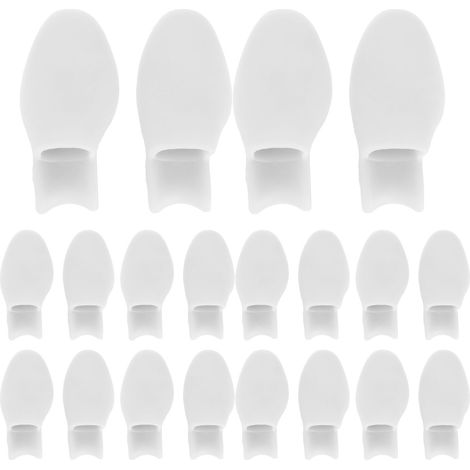 10 paires séparateurs d'orteils correcteurs hallux valgus adulte, évite compression, blanc (1/5)