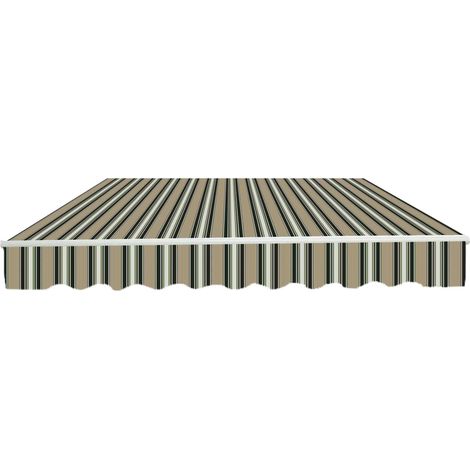 Greenbay 4.5x3m Garden Awning Replacement Fabric Top Cover Front Valance Multi-Stripe (1/2)