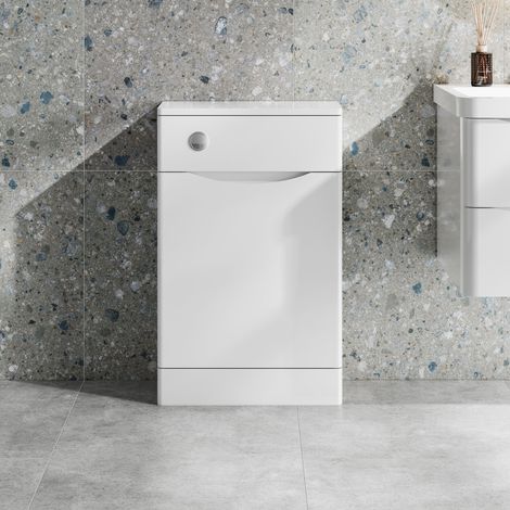 500mm Bathroom Back to Wall BTW Toilet Furniture Unit Only Freestanding White (1/3)