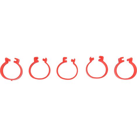 100 anneaux de pattes réutilisables pour volailles - 25mm rouge - Bague d'identification pour poules, canards, oies (lot de 100)