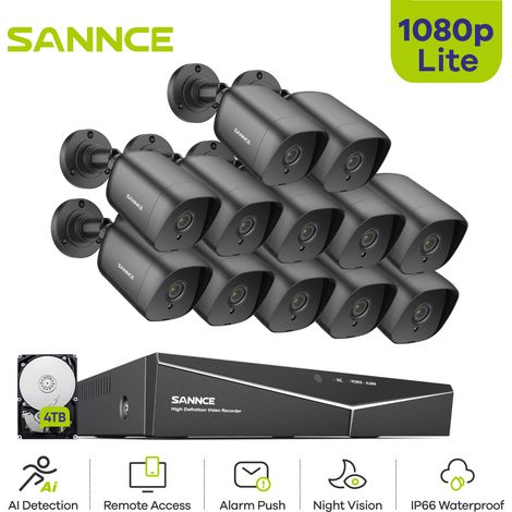 SANNCE 1080P Security Surveillance 16CH DVR Outdoor Night Vision Email Alert Waterproof Remote Monitor CCTV Video Camera System - 4TB HDD (1/5)