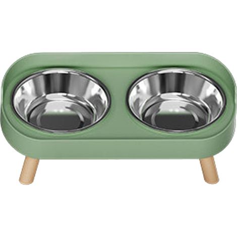 Ensemble de gamelles surélevées pour chien, anti-éclaboussures, nourriture et eau surélevées en acier inoxydable avec coussinet de pied antidérapant (1/5)