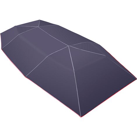 Auvent parasol de voiture bleu marine 4,2x2,1m isolant thermique anti-UV étanche protection contre pluie poussière et fientes d'oiseaux (1/5)