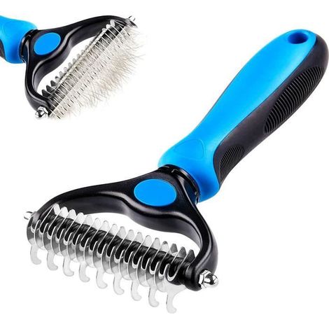 Brosse pour Chiens et Chats - Premium - Double Face - Enlève le Sous-Poil - Pour Poils Moyens à Longs (1/4)