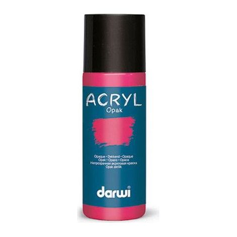 Peinture acrylique - Magenta - Tous supports - Opaque - Indélébile - Darwi - 80ml (1/2)