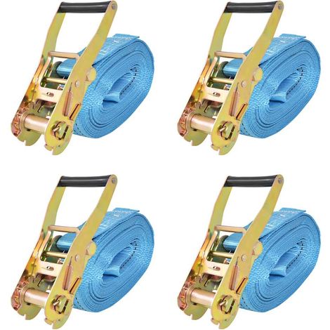 Ratchet Tie Down Straps 4 pcs 4 Tonnes 8mx50mm Blue vidaXL