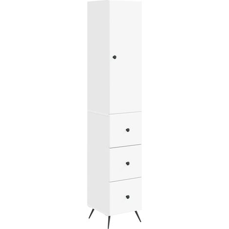 Cabinet Set 2 pcs White 34.5 x 34.5 x 90 cm Engineered Wood vidaXL