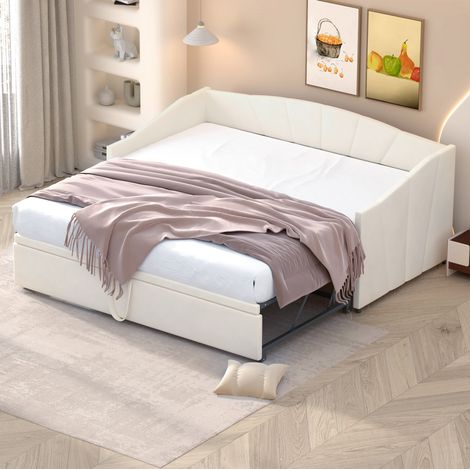 Sofá cama extensible 90x200 a 180x200 cm terciopelo DESVIAE (1/5)