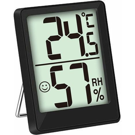 Termómetro de interior UlisemMini, higrómetro de alta precisión, conmutable entre °C y °F. (1/4)