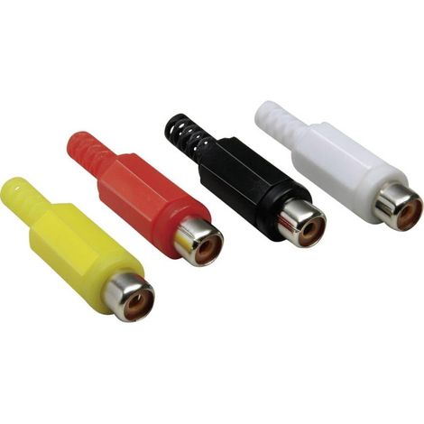 TRU COMPONENTS 1578979 CONNECTEUR RCA FEMELLE DROIT 2 BROCHES NOIR