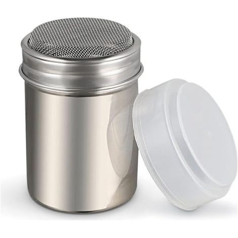 Icing Sugar Shaker, Chocolate Sifter for Cocoa, Spices, Powder, Cappuccino, Sugar (M) (1/5)