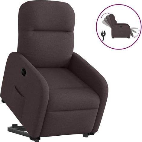 Fauteuil inclinable électrique-Chaise de relaxation-Fauteuil Relax marron foncé tissu 476845 (1/5)