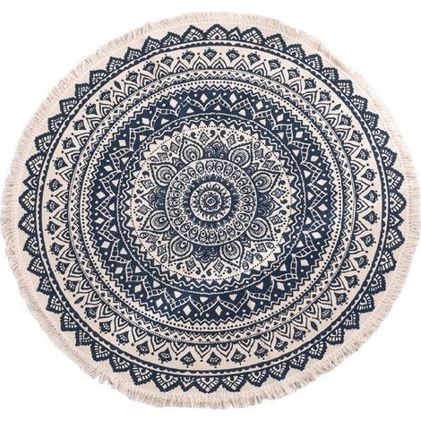 Tapis en coton style bohème - Multicolore - 90 cm (1/5)