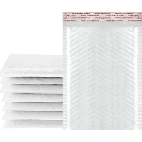Enveloppes à bulles, Matériau durable, Design auto-adhésif, 15x18cm 50PCS (1/2)