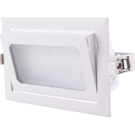 Faretto LED da incasso 40W 4800Lm 3000ºK Rettangolare Orientabile 40.000H [HO-COB-R-OR-40W-WW] (1/5)