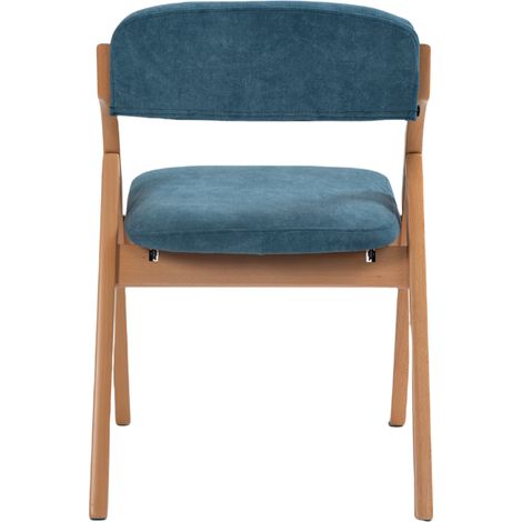 Chaises pliant avec assises rembourrées. En bois, pouvant être empilées. Set de 2 chaises, avec couvercle amovible. Une autre chaise peut être utilisée pour les invités (1/5)