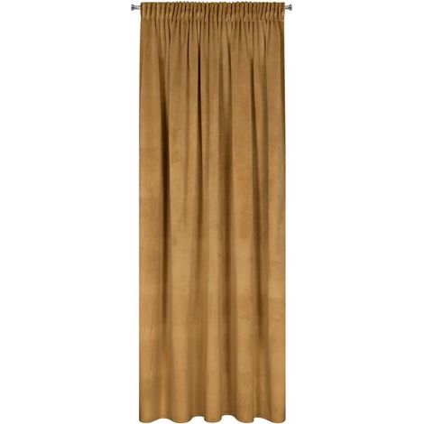 Rideau 140x270 Mélanie, velours doré, prêt sur ruban Eurofirany (1/5)