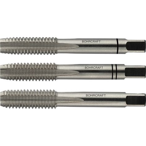 Macho mano progr. DIN 352 Juego de 3uds. HSS // M 6 BC-UB Bohrcraft 41001100600