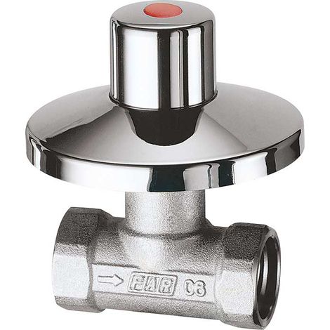 RUBINETTO AD INCASSO CON ROSONE IN OTTONE FAR 1/2" F/F