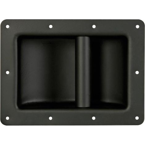 LAUTSPRECHERGRIFF, SCHWARZES METALL, 220 x 160mm - HOHE BEANSPRUCHUNG