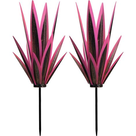 Pianta di agave artificiale in metallo, set da 2 pezzi per decorazione esterna, patio, prato e giardino. (1/5)