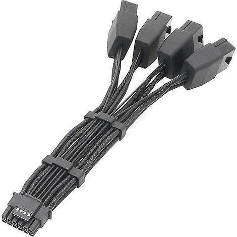 GPU RTX4090 RTX4080 Series 18AWG 3x8P 4x8P PCI-E vers 16 broches (12+4) PCIE5.0 12VHPWR-A 4x8 broches- (1/4)