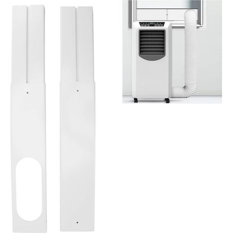 [Kit de Fenêtre] + [Accessoire Universel] + [Modèle Adjustable] + [PVC Résistant] + [4 Panneaux Réglables 43-140 cm pour Climatiseurs Portables] (1/5)