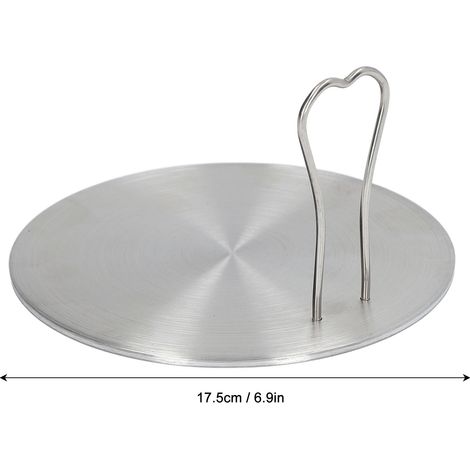 Ortviai Plaque diffuseur de chaleur en acier inoxydable 18 Ø17,5 cm pour cuisinière à induction et gaz (1/4)