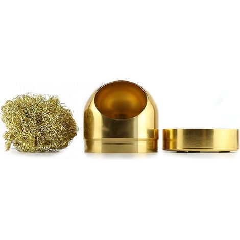 TrAdE Shop Traesio - Contenitore Con Paglietta Pulisci Punta Pulizia Saldatore Stagno Saldatura -
