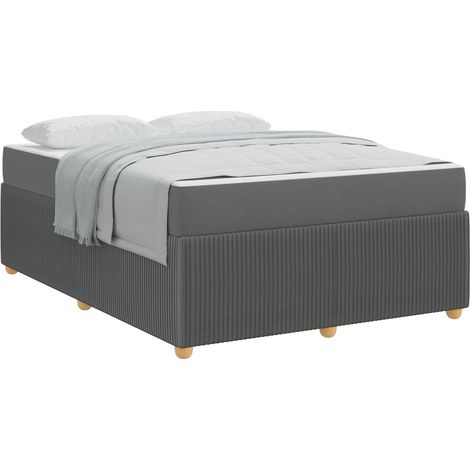 Maison Exclusive - Struttura del letto Grigio scuro 160 x 200 cm Tessuto