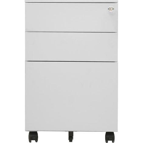 Maison Exclusive - Armario archivador acero gris claro 39x45x60 c