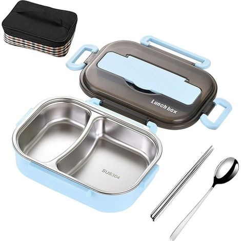 Boîte à lunch Bento pour enfants, boîte repas isotherme étanche, conteneurs organiseurs repas pour adultes, pour voiture et maison (Vert) (1/5)