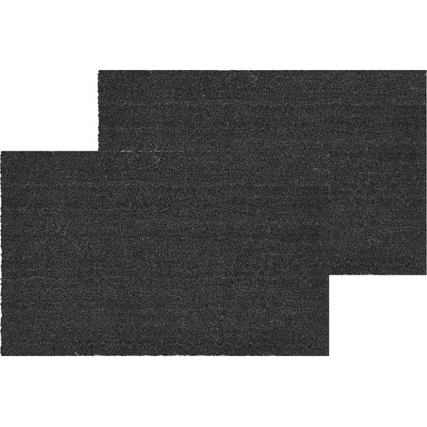 ASTRA Paillasson 100% Coco antibactérien Lot de 2 - 40x60 cm gris (1/5)