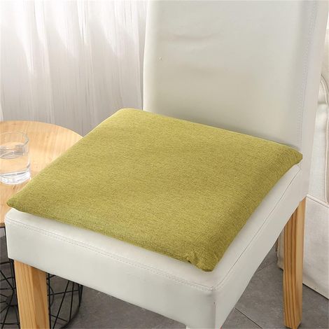 Lot de 2 Coussins 40x40 cm – Coussin de Chaise d'extérieur et d'intérieur 40x40 cm, Coussin Souple pour Les chaises de Jardin, tampon de coton de 4 cm - vert (1/5)