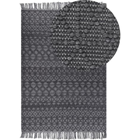 Teppich ALUCRA Schwarz 160 x 230 cm Wolle