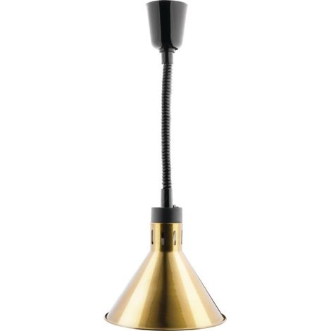 Lampe chauffante conique rétractable finition dorée - Buffalo