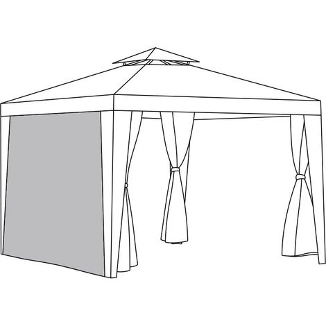 Gardenista Pannelli per tende per gazebo, pannelli per tende per gazebo resistenti all'acqua e resistenti alla luce con tessuto resistente facile da pulire (2.6 x 1.9 metri), Grigio (1/5)