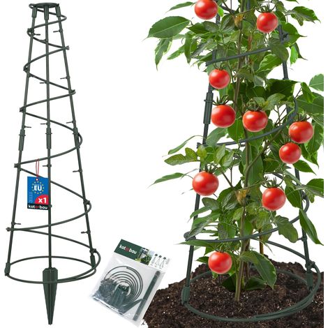 KOTARBAU® Tuteur Tomate, Treillis Plante Grimpante Exterieur ⌀ 25 cm, PVC, Tuteur Plante, Treillis de Jardin, Support Tomates Potager, Treillis Concombre, Vert (1/5)
