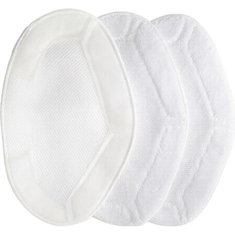 Lot de 3 Lingettes de Remplacement pour Brosse de Nettoyeur Vapeur – Lavettes en Microfibre Lavables et Réutilisables, adaptées aux brosses vapeur standard (1/5)