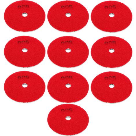 10 Disques Diamant 500 Mesh pour Polissage Marbre, Béton et Pierre - Lot de 10 - 3 Pouces (1/5)