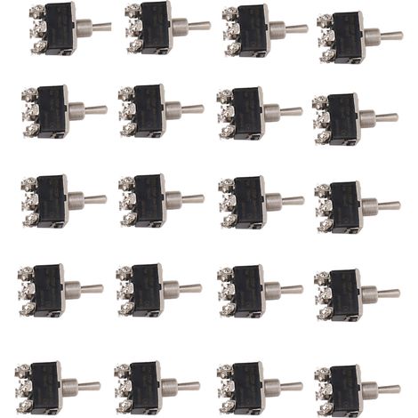 BERM@ (Authorized) 20PCS BEM-223F 6-Pin LED Light Rocker Toggle Switch with 3 Positions, On/Off/On, 15A, 250VAC (1/5)
