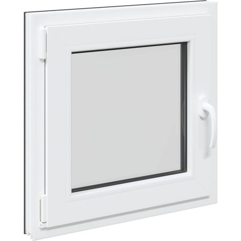 Ventana de sótano RISOR 50 x 50 cm PVC y vidrio Gris antracita vidaXL