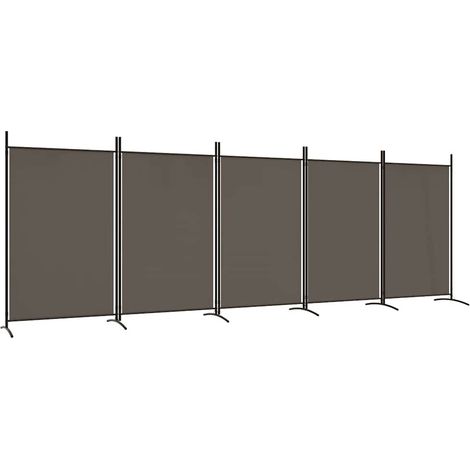 5-Panel Room Divider Anthracite 433x180 cm Fabric vidaXL