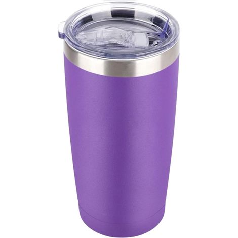 Tumbler Acier Inoxydable - Isolation Sous Vide Double Paroi - Pour Boissons Chaudes et Froides - Capacité 600 ml - Noir - Lot de 2 (1/5)